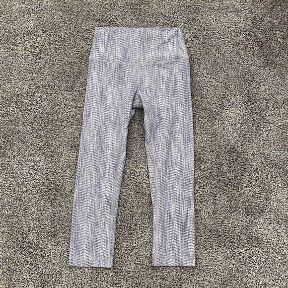 LULULEMON 6 Wunder Under Gray Cropped 22” Running Capris Luon Arrow Battleship - Picture 6 of 16